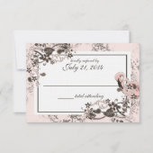 Flamingo Paradise Wedding Response RSVP Kaartje (Voorkant)