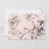 Flamingo Paradise Wedding Response RSVP Kaartje (Achterkant)