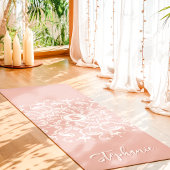 Flamingo Parel Mandala Monogram Roze Strand Yogamat