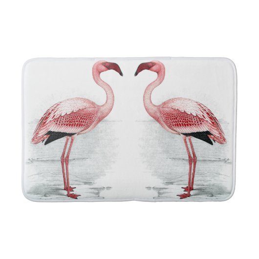 FLAMINGO PARK 2 Roze Flamingos Bath Mat (Voorkant)