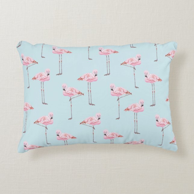 FLAMINGO PARK PINK EN BLAUWE FLAMINGO-kussen Decoratief Kussen (Voorkant)