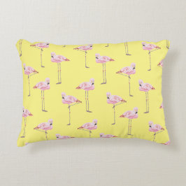 FLAMINGO PARK PINK EN GEEL FLAMINGO Cushion Accent Kussen