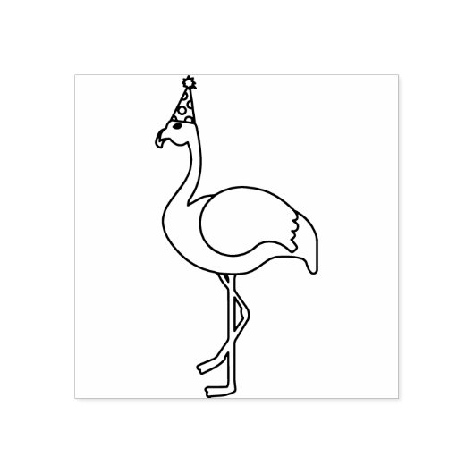 Flamingo partij essentiële gunst rubberstempel (Afrduk)