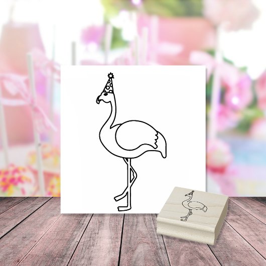 Flamingo partij essentiële gunst rubberstempel
