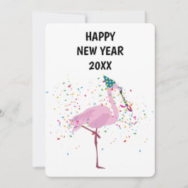 Flamingo Parting - Animals Holiday New Years Card Feestdagenkaart