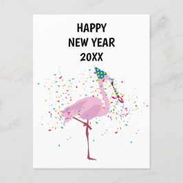 Flamingo Parting - Animals Holiday New Years Card Feestdagenkaart