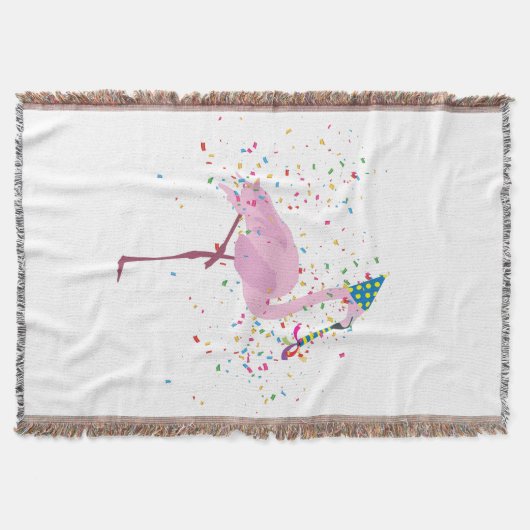 Flamingo Parting - Dieren met een partij Deken (Voorkant)