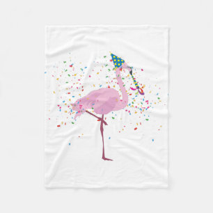 Flamingo Parting - Dieren met een partij Fleece Deken