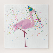 Flamingo Parting - Dieren met een partij Legpuzzel (Verticaal)
