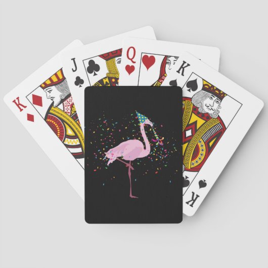 Flamingo Parting - Dieren met een partij Pokerkaarten (Achterkant)