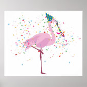 Flamingo Parting - Dieren met een partij Poster (Voorkant)