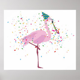 Flamingo Parting - Dieren met een partij Poster