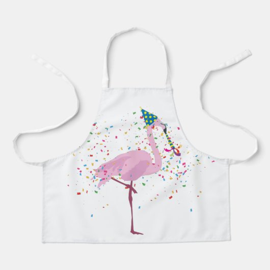 Flamingo Parting - Dieren met een partij Schort (Voorkant)