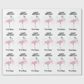 Flamingo Parting - Dieren op de Birthday Party Cadeaupapier (Vlak)