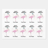 Flamingo Parting - Dieren op de Birthday Party Inpakpapier Vel (Voorkant 2)