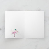 Flamingo Parting - Dieren op de Birthday Party Kaart (Binnen)