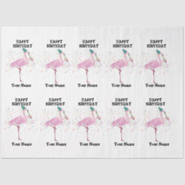 Flamingo Parting - Dieren op de Birthday Party Tissuepapier