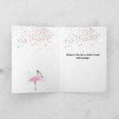 Flamingo Parting - Dieren Vakantie Nieuwe Jaren Kaart (Binnen)