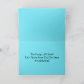 Flamingo Party Birds Happy Birthday Kaart (Binnen)