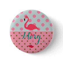 Flamingo Party Button for Celebration