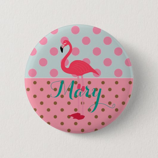 Flamingo Party Button for Celebration (Voorkant)