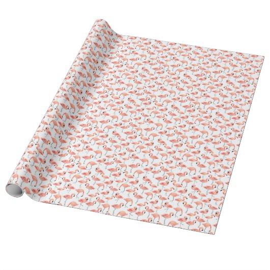 Flamingo Party Cadeaupapier (Uitgerold)