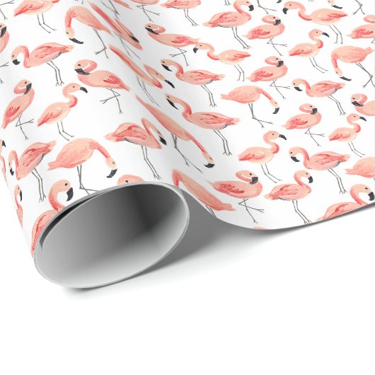 Flamingo Party Cadeaupapier (Rol Hoek)