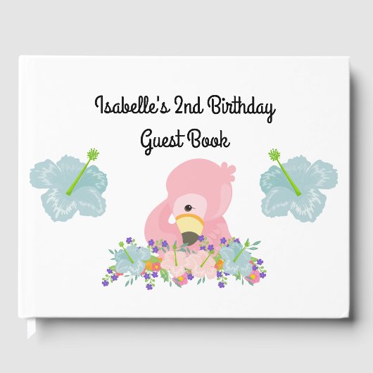 Flamingo Party Guest Book Gastenboek (Voorkant)
