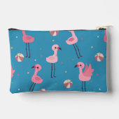 Flamingo Party (hemelsblauw) Etui (Achterkant)