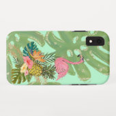 Flamingo Party Hoesje-Mate iPhone Case (Achterkant (horizontaal))