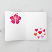 Flamingo Party Illustration Card Kaart (Binnen)