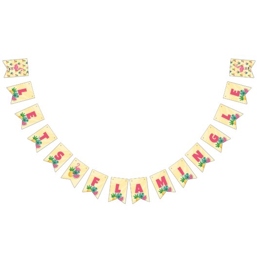 Flamingo Party - Let's Flamingle Bunting Flag Vlaggetjes (Alle)