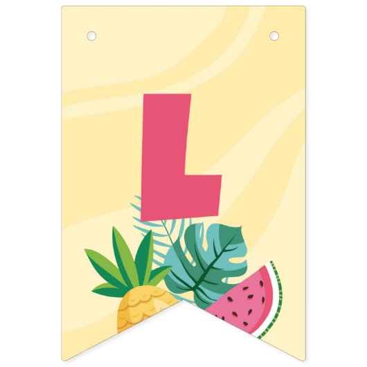 Flamingo Party - Let's Flamingle Bunting Flag Vlaggetjes (Tweede vlag)