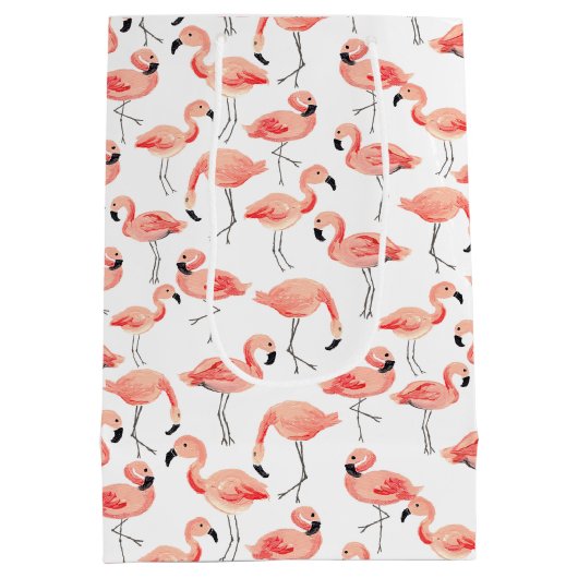 Flamingo Party Medium Cadeauzakje (Achterkant)