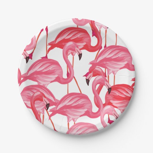 Flamingo Party Paper Bord Tableware (Voorkant)