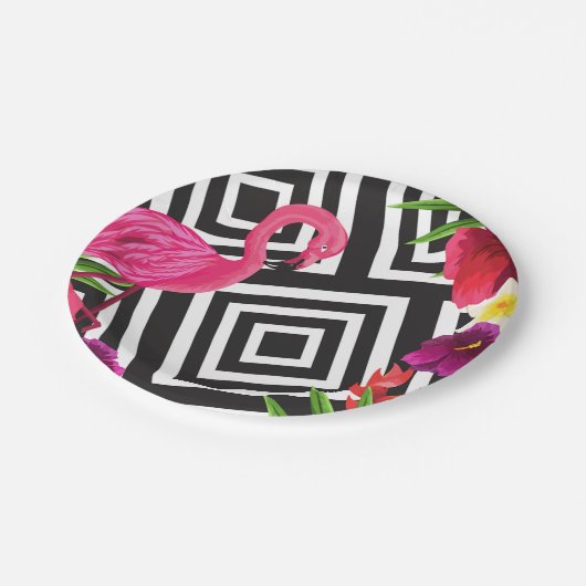 Flamingo Party Paper Bord Tableware (Gekanteld)