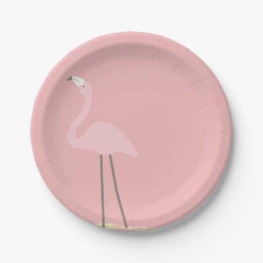 Flamingo Party Paper-Borden Papieren Bordje (Voorkant)