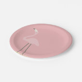 Flamingo Party Paper-Borden Papieren Bordje (Gekanteld)