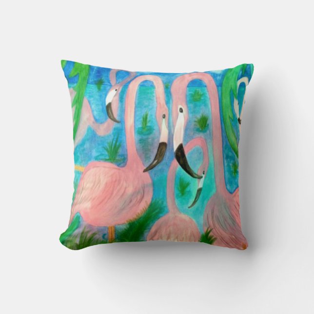 Flamingo Party Pillow Kussen (Voorkant)