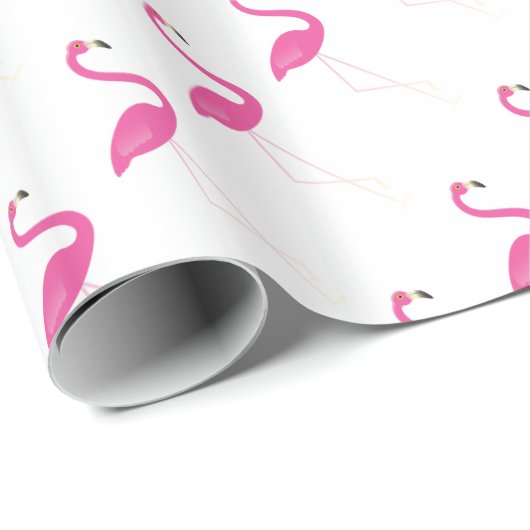 Flamingo Party Roze ompakt papier (Rol Hoek)