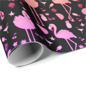 Flamingo Party Technicolor Wrapping Paper Cadeaupapier (Rol Hoek)