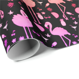 Flamingo Party Technicolor Wrapping Paper Cadeaupapier