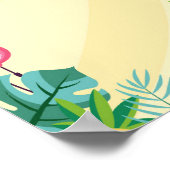 Flamingo Party - Welkomstteken/banner/Poster Poster (Hoek)