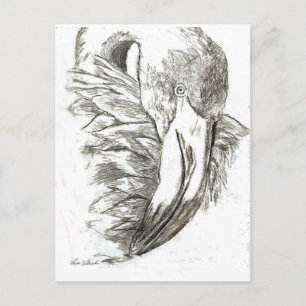 Flamingo patronen briefkaart