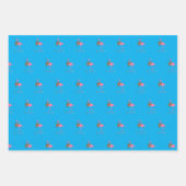 Flamingo patronen inpakpapier vel (Voorkant)