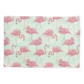 Flamingo patronen kussens kussensloop (Achterkant)
