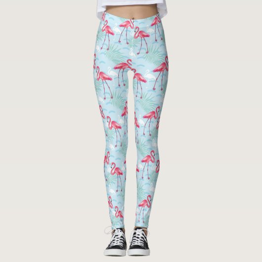 flamingo patroon 2 leggings (Voorkant)