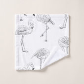 Flamingo patroon bad handdoek (Wasdoekje)