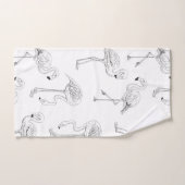 Flamingo patroon bad handdoek (Handdoek)