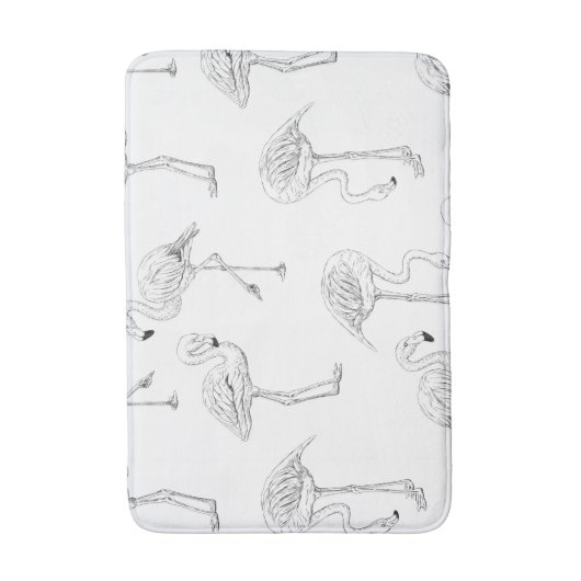 Flamingo patroon badmat (Voorkant Verticaal)